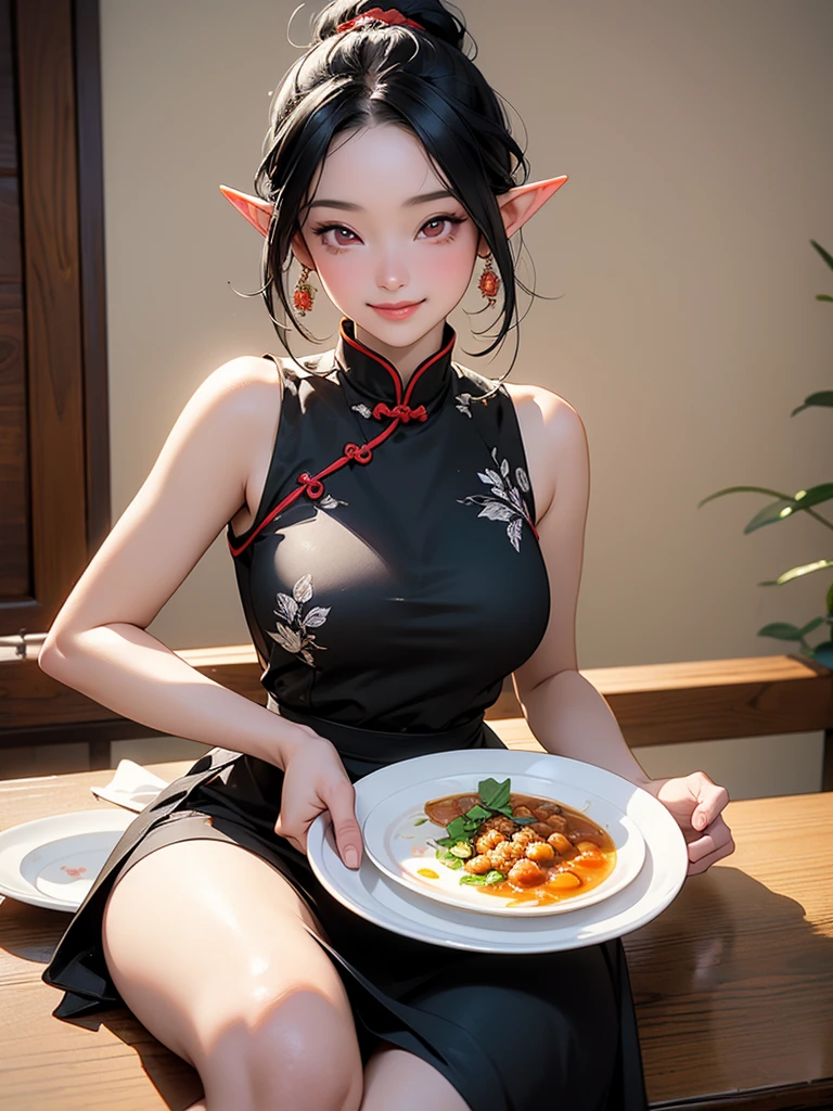 MASTERPIECE，MASTERPIECE、，photographic works，Bestquality，(Mapo tofu:1.6)，Braving hot，((Tempting food))，Delicate eye depiction，Correct body proportions，Black glass dining table，Plain tablecloth，Movie color grading，(Sony A7M4 pcs,80mm,F1 girls.4 pcs,RAW Photos:1 girl.Girl 6)，ultrahigh-fine painting，s vibrant colors，
