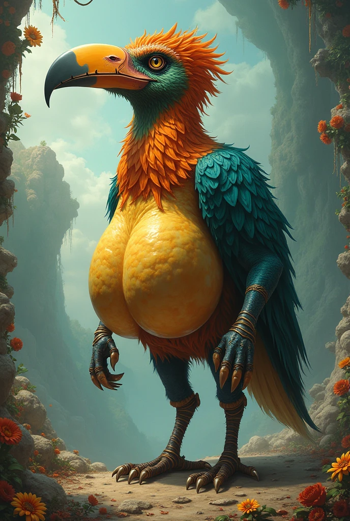 A bird with giant testicles 