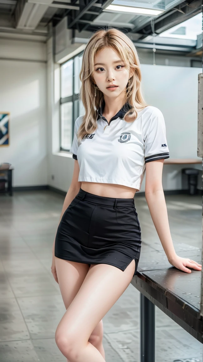 Rosalina,equipe foguete,equipe foguete uniform, letra vermelha R, saia branca,top branco,meias pretas,luvas de cotovelo pretas,