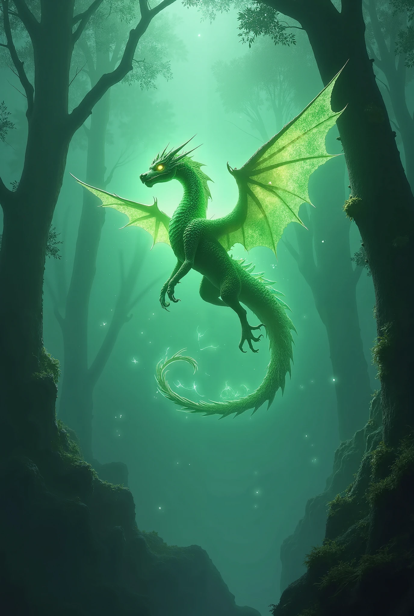 In the depths of the ancient Shadowwood Forest, and the air is thick with enchantment, dwells an enigmatic being known as Seraphina. Half serpent, half human, Seraphina navigates the tangled undergrowth with a grace that belies her eerie appearance—her lower body coils sinuously on the forest floor while her upper body, adorned with scales that shimmer like moonlight, rises to meet the canopy's shadows.