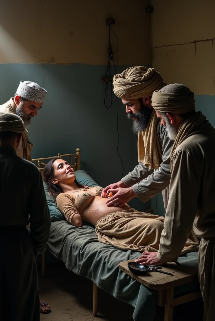 Moses' wife circumcising her son, because Moses was in danger