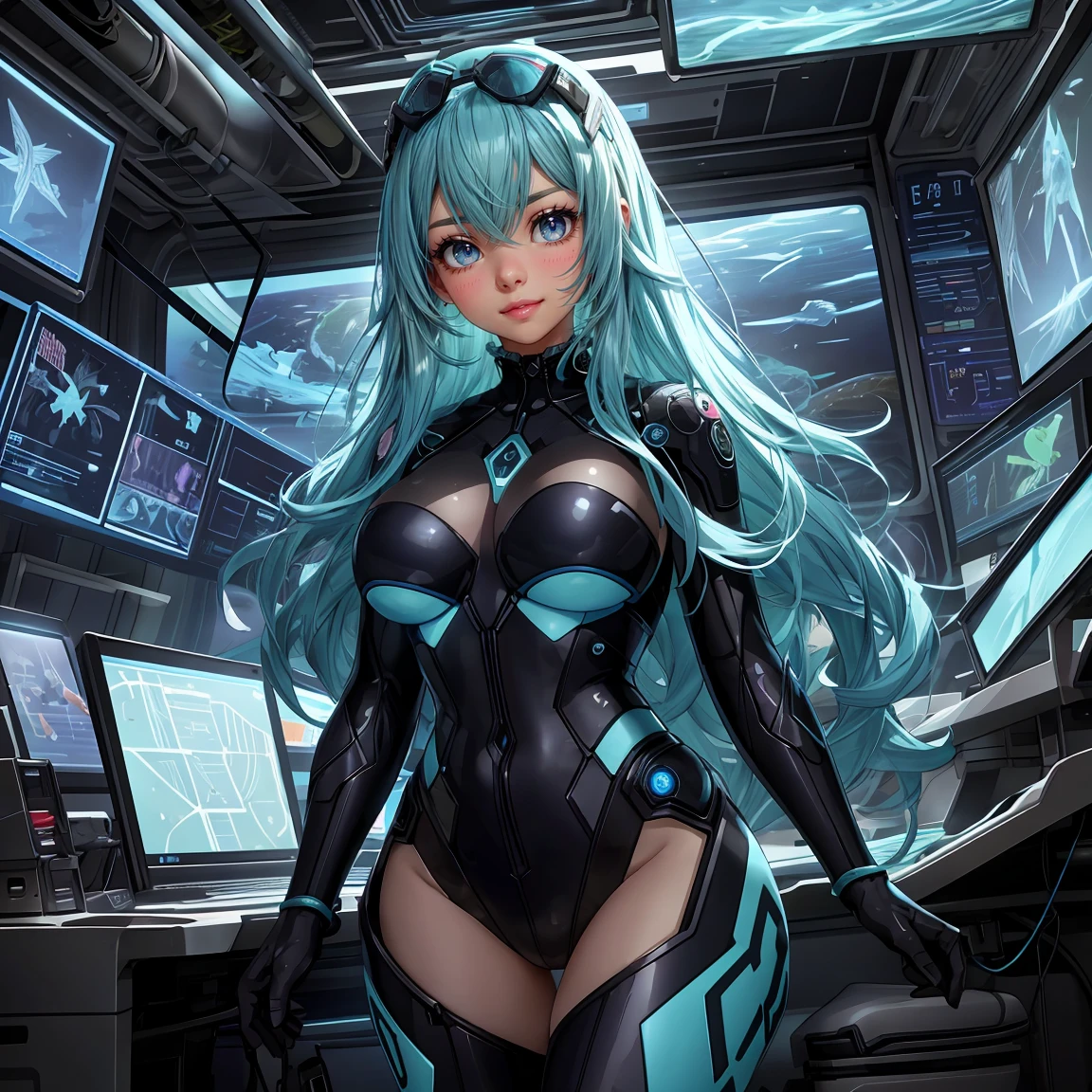 One girl, alone, (hatsune miku), Big Breasts, Aqua Hair, Aqua Eye, Twin tails, Heavy Cybernetic Boots, Heavy Cybernetic Gauntlets, Heavy Cybernetic Leotard, High heels, (Heavy cybernetic visor:1.1), cybernetic face mask, Cybernetic Armor Plating, Machinery Parts, Decided, Glowing neon, Thruster, Armored cooling vents, Android, sf, motorcycle, Mobile Suit, good_face:0.8, Noise Reduction, Tabletop、Exquisite design、Visual Arts、Concept Artist、Five Fingers, Perfect body, {{{masterpiece}}}, {{{Highest quality}}}, {{Very detailed}}, {shape}, {{Very delicate and beautiful}},Improved cost performance、All Roles、Canon 5D MK4でphotograph、photograph, 8K Illustration