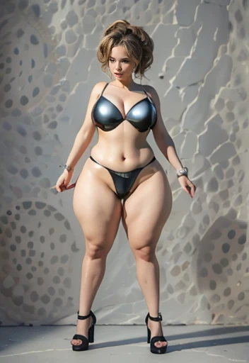 (Browsing Caution), (RAW Photos), (Realistic), (Photorealistic), Ultra-high resolution, masterpiece, Highest quality, Portraiture, facial Portraiture, Perfect lighting, Detailed lighting, Dramatic Shadows, Ray Tracing, 1 Japan Beautiful, 40 years old, Sensual, Cleavage, Plump figure, Beautiful and delicate brown eyes, Red lips, big tits, big ass, big thick thighs, Short Hair, Black Hair, Mouth half open, gentle smile, View your viewers, Wearing a sexy bikini, In the beach, standing pose, (((full body))), (((from below))),