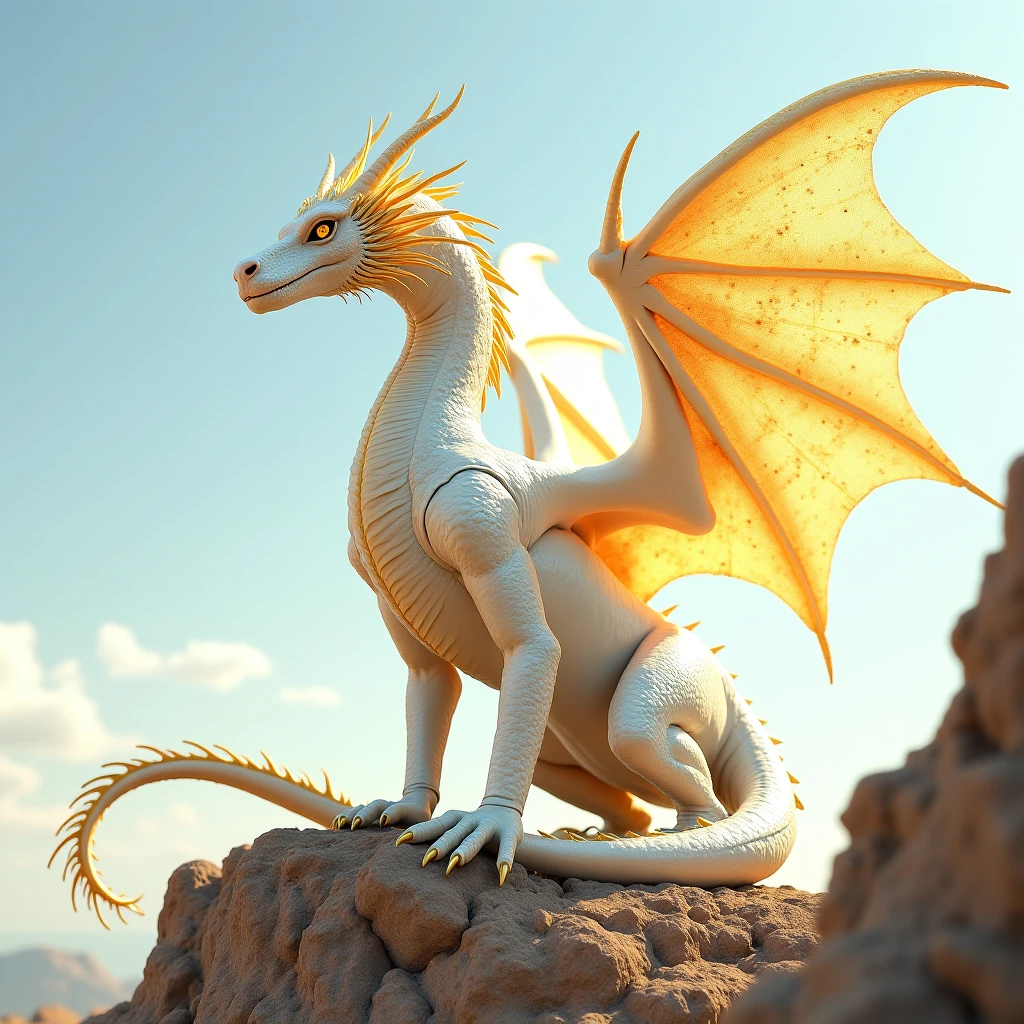 ((best qualityer)), ((work of art)), (detailded), 1 yellow scale wyvern
