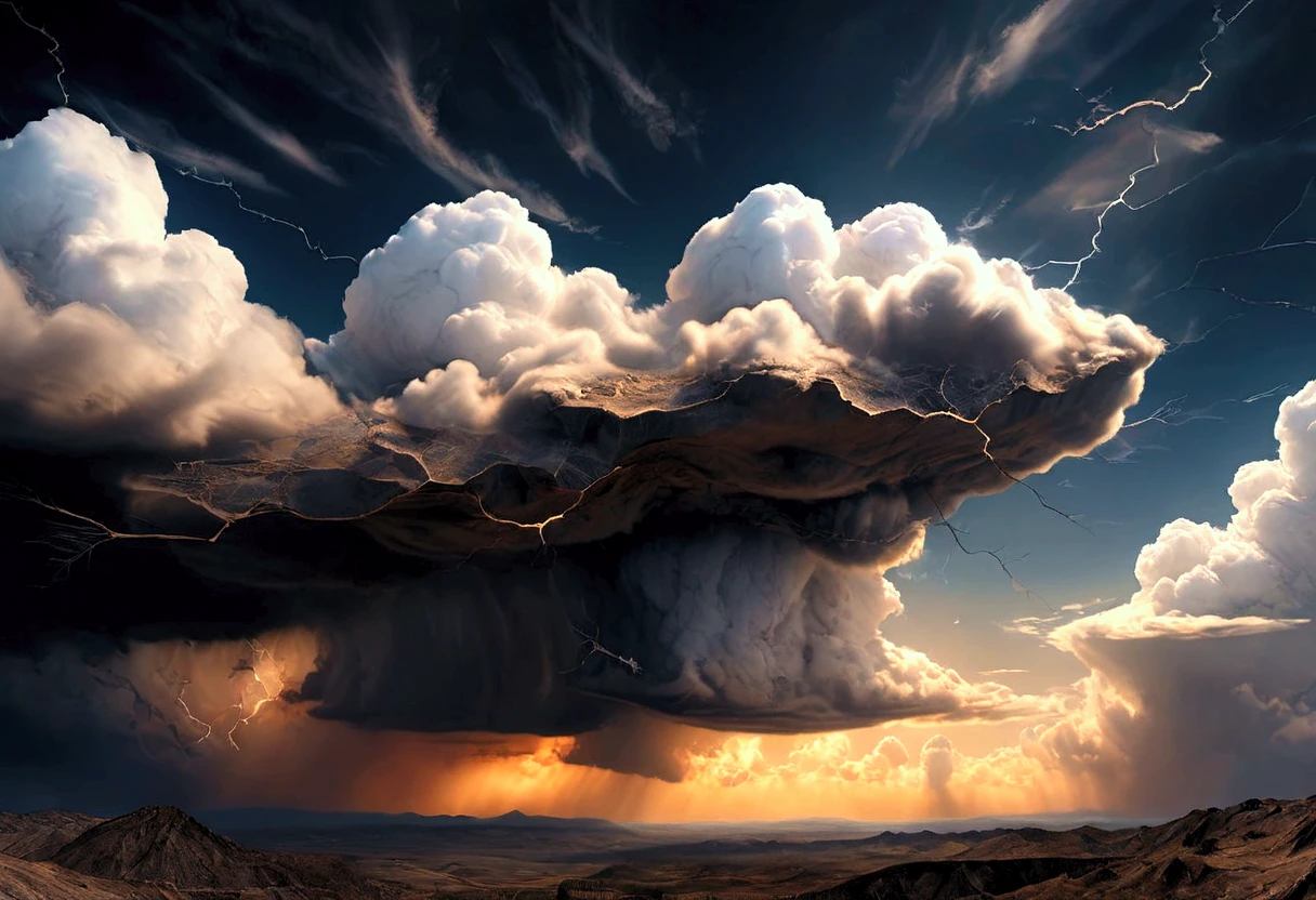 There was a big cloud over the road, towering ulonimbus clouds, giant cumnimbus cloud, Large cumulobus clouds, giant clouds, cumulonim clouds, cumulonimbusouds, massive clouds, massive clouds, intimidating clouds, Large clouds, cumulonimbus cls in the sky --auto