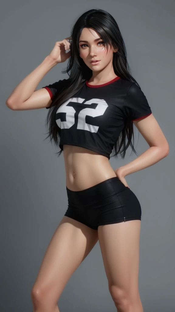 Beauty, ((Clothes Damaged)), (((Shy))), ((Legs apart))), ((Sports bra)), (Shorts), full body drawing, Ultra detailed, Master artwork, Highest quality, 8K resolution, (Fine details), ((Extreme color))), Beautiful eyes ((two sides up), (Detailed engraving), Black stockings, ((Long white hair, Messy))
