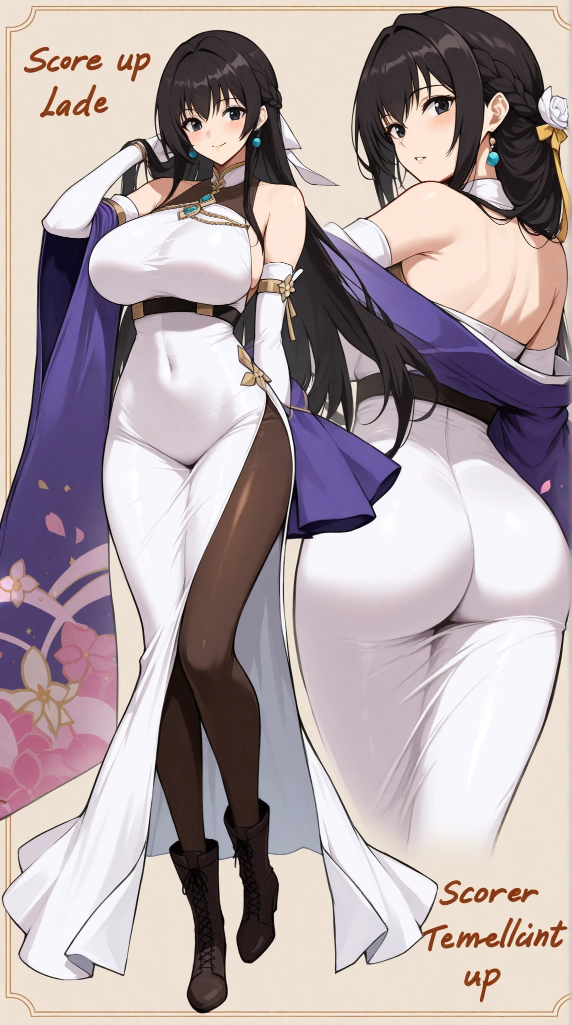 A perfect woman, perfect anime woman, gentle and lovely mature and beautiful woman, underworld female boss, full body photo, special angle shooting, exquisite sexy collarbone, charming goose egg face, double eyelids, smart peach blossom eyes, pink lips, small upturned nose, bare shoulders, focused, exquisite face, ultra HD, super details, elegant standing, traditional hairstyle, appliqué cotton plain cloth hanfu, made of medium weight cotton plain cloth, small appliqué on the chest, loose and lazy silhouette, slender and tall, big breasts, long legs, Inspired by the Battle of Rhode Island