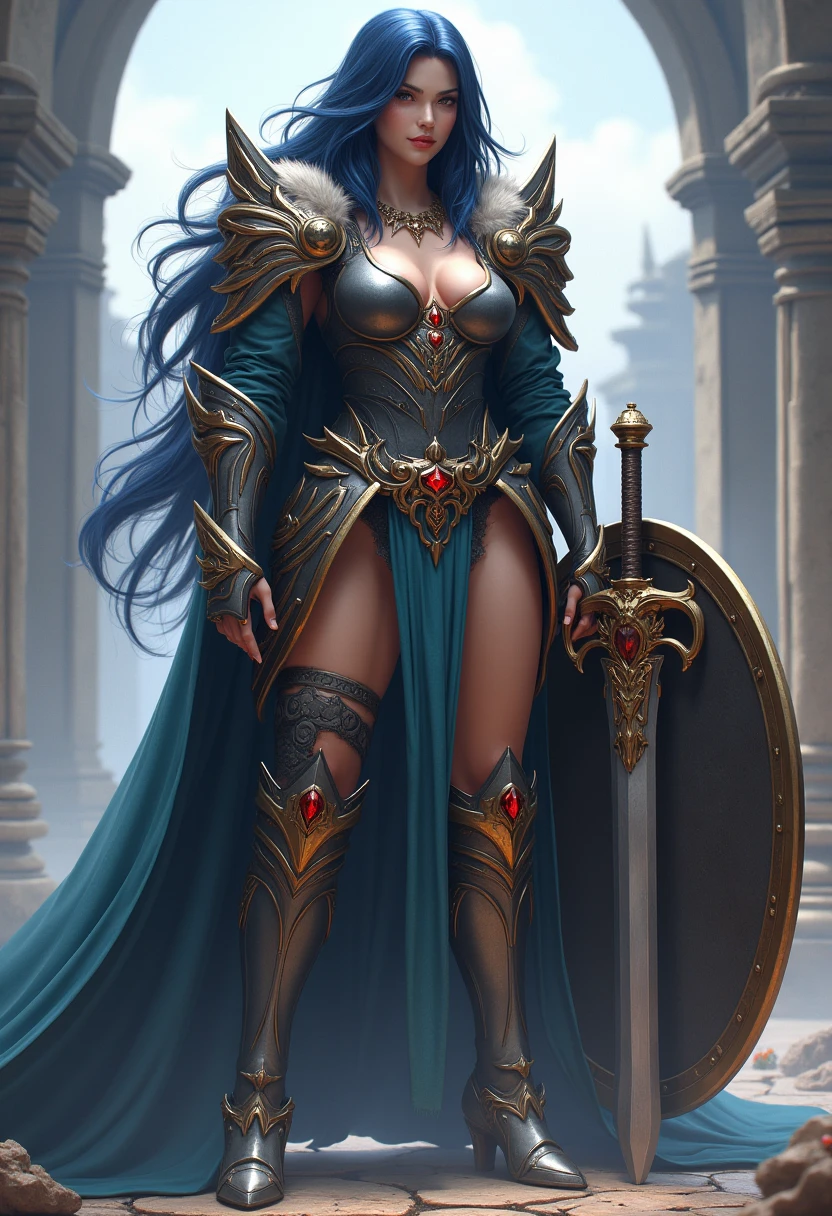 a woman in a costume standing in front of a picture frame with a sword in her hand and a sword in her other hand, Araceli Gilbert, fantasy art, promotional image, poster art.
a woman dressed in armor standing in front of a wooden frame with a blue background, inspired by Larry Elmore, a character portrait, fantasy art, wearing xena armor, a beautiful woman warrior, beautiful female warrior, mystical atlantean valkyrie, warrior princess, warrior woman, muscular warrior women. 3D isometric effect ultra-detailed intricate insanely full HD, full body portrait, hyperrealist, masterpiece, spotlight, inside casttle,