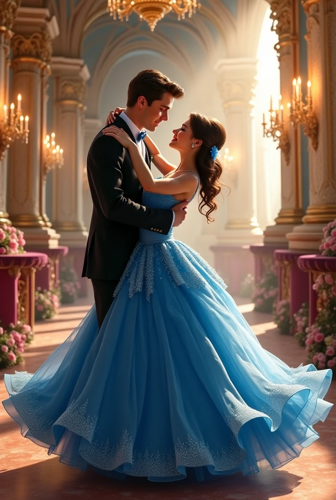 Dance ultra-realistic princess and prince