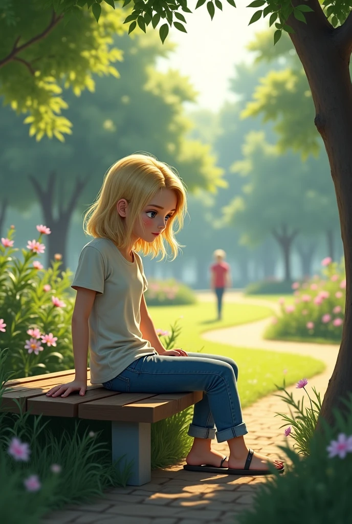 a photorealistic, 8k, HD cinematography in Unreal Engine. The scene features a cheerful and realistic six-year-old child. The child is chubby, with fair skin and long, straight blonde hair that has curls at the ends. They are seated in a wooded forest filled with flowers, facing away from the camera and looking up at the sky, engaged in a conversation with God. The composition is epic, utilizing ultra-wide-angle shots and depth of field effects to highlight the hyper-detailed and intricate details of the surroundings. The lighting setup includes a mix of natural lighting and moody lighting, creating beautifully color-coded visuals that accentuate the ambiance of the environment. The use of global illumination, ray tracing global illumination, and screen space reflections adds a touch of realism and depth to the scene. Optical fiber and scattering effects enhance the glowing and shimmering elements in the forest. Additional visual enhancements such as chromatic aberration, ray tracing reflections, and cinematic lighting techniques bring an elegant and hyper-realistic touch to the photograph. The child's dynamic pose and contemplative expression are captured with precision, showcasing the child's connection with the divine. The final result is a beautifully color-graded image, presented in 8k resolution with a 16:9 aspect ratio./ --auto --s2
