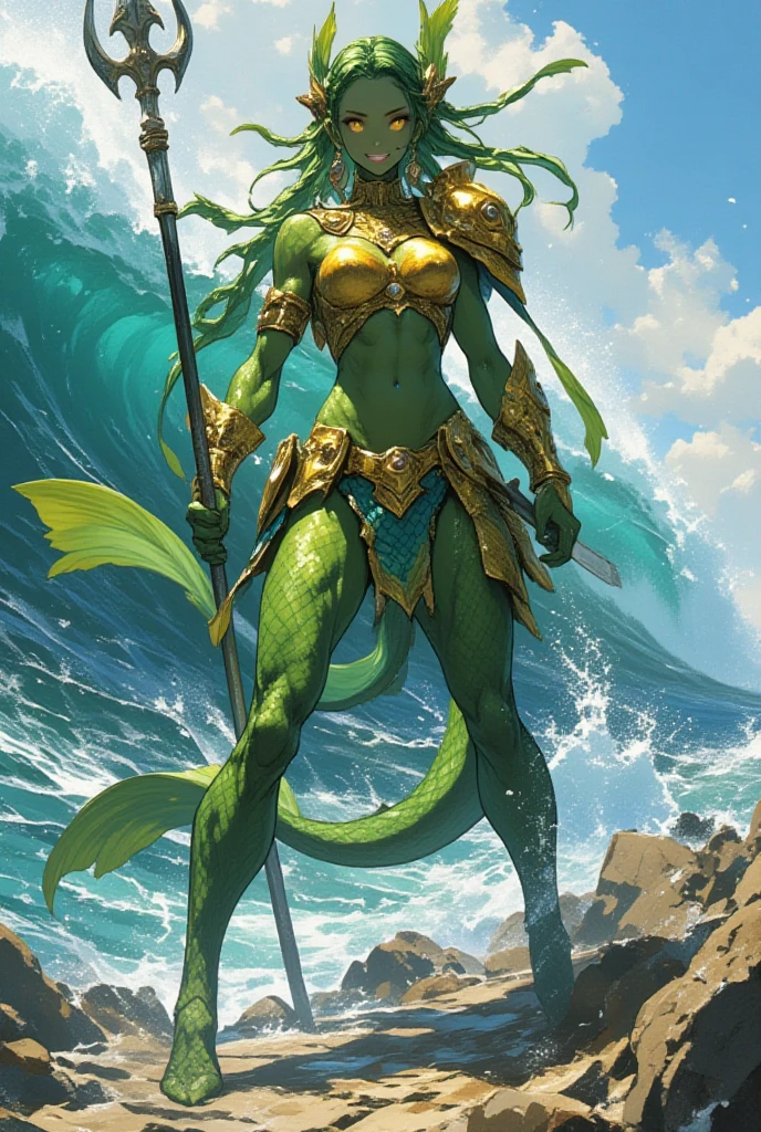 UHD, HDR, masterpiece, global illumination, magnificent, celestial, ethereal, painterly, epic, majestic, modern, comic art, dreamy, solo, a (((pacific asian woman))), ((green hair, green eyes, dark skin, beautiful), night time, starry sky, standing on the shore, atlantis background, looking at viewer, X-men TaS Style, Atlantis world, seashell, coral, kelp, gold, smooth, cut stone, face focus,
<lora:add_detail:0.7>
<lora:EnhancedDetail:0.7>
<lora:XmenStyle:1>
<lora:AtlantisWorld:1>