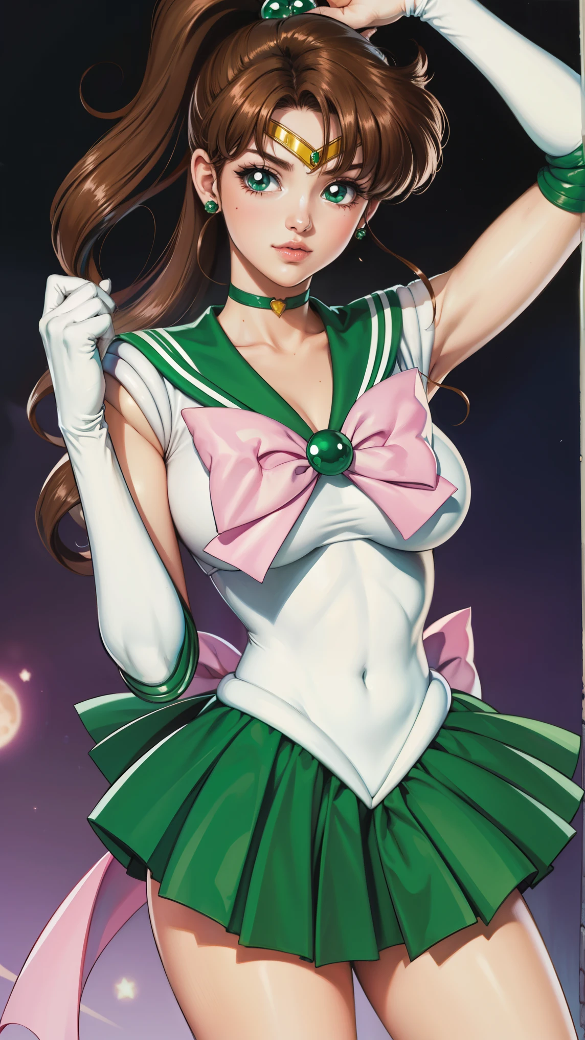 Sailor Jupiter has torn clothes and is WEARING HER SAILOR MOON COSTUME