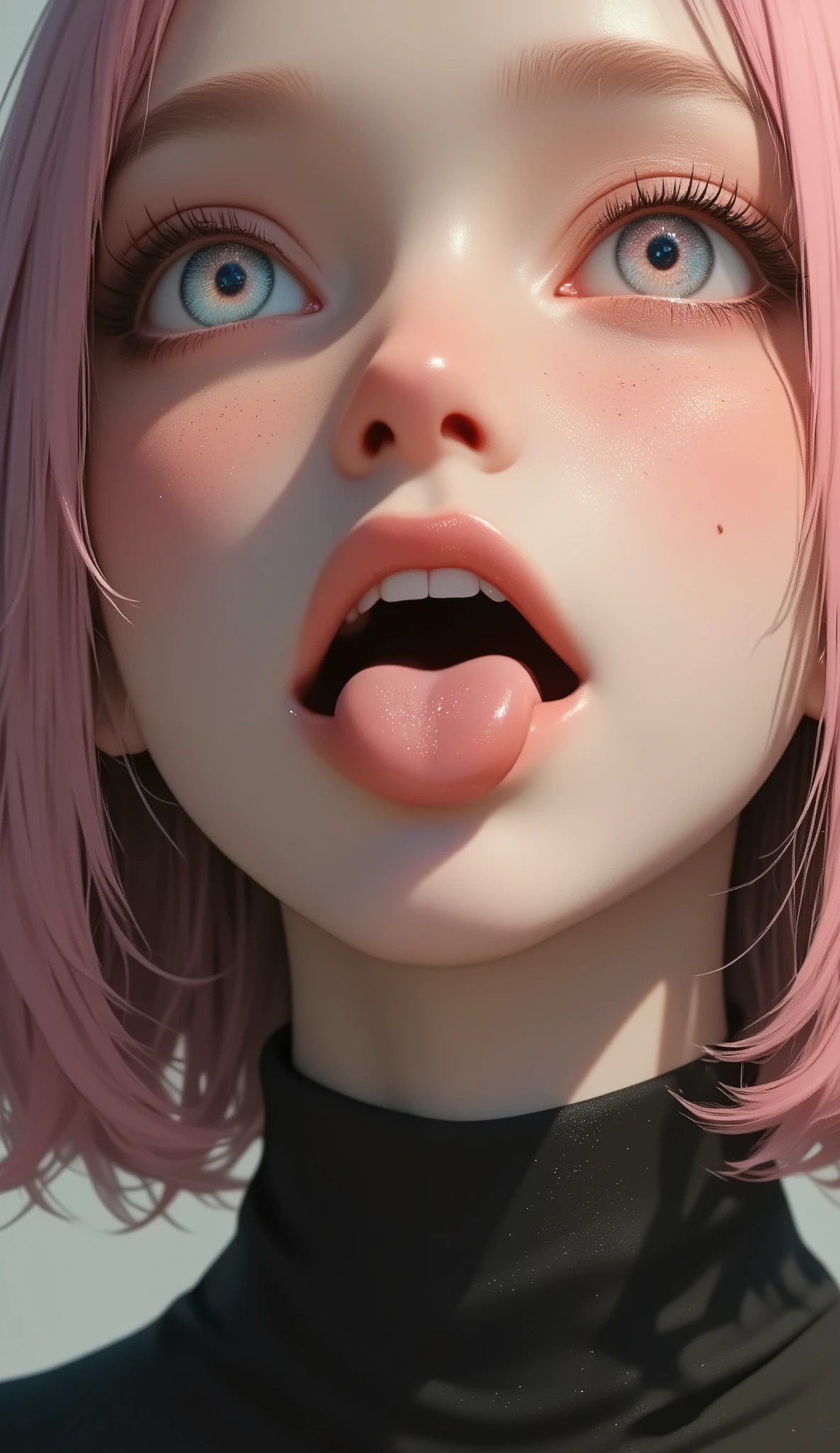 Gorgeous girl, cute, short hair, silky hair, ((ahegao face)), Light leak , ahg, tongue out, <lora:EMS-59414-EMS:0.800000>