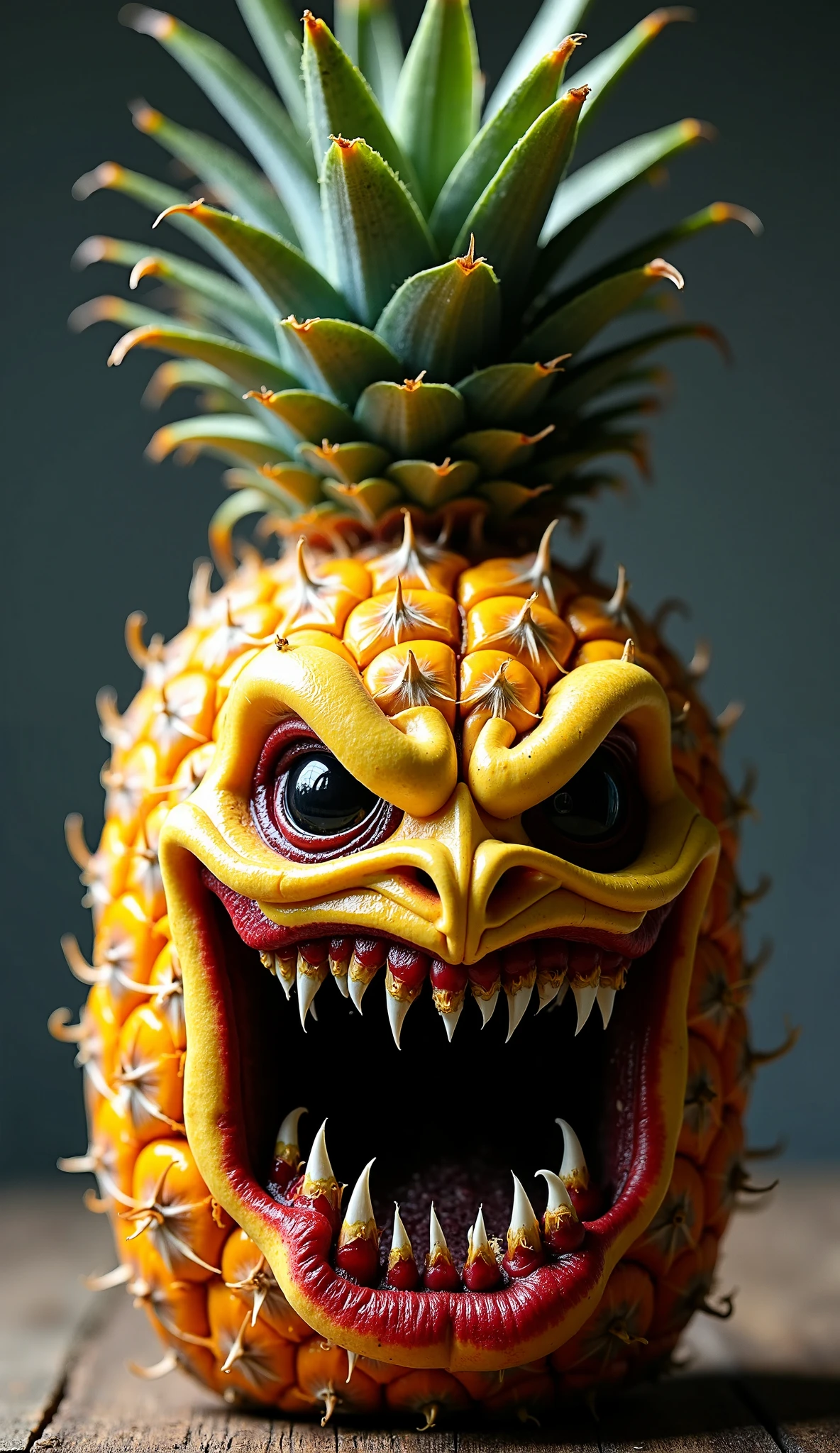 symmetrical fruitynightmare banana, octane render, unreal engine, highly detailed, intricate
