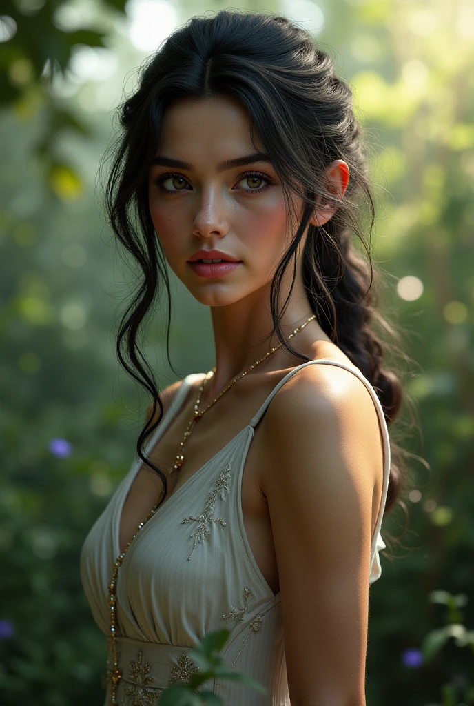 (masterpiece), (extremely intricate:1.3), (realistic), portrait of a girl, the most beautiful in the world, (short top ), metal reflections, upper body, outdoors, intense sunlight, far away castle, professional photograph of a stunning woman detailed, sharp focus, dramatic, award winning, cinematic lighting, octane render unreal engine, volumetrics dtx, (film grain, blurry background, blurry foreground, bokeh, depth of field, sunset, motion blur:1.3), chainmail