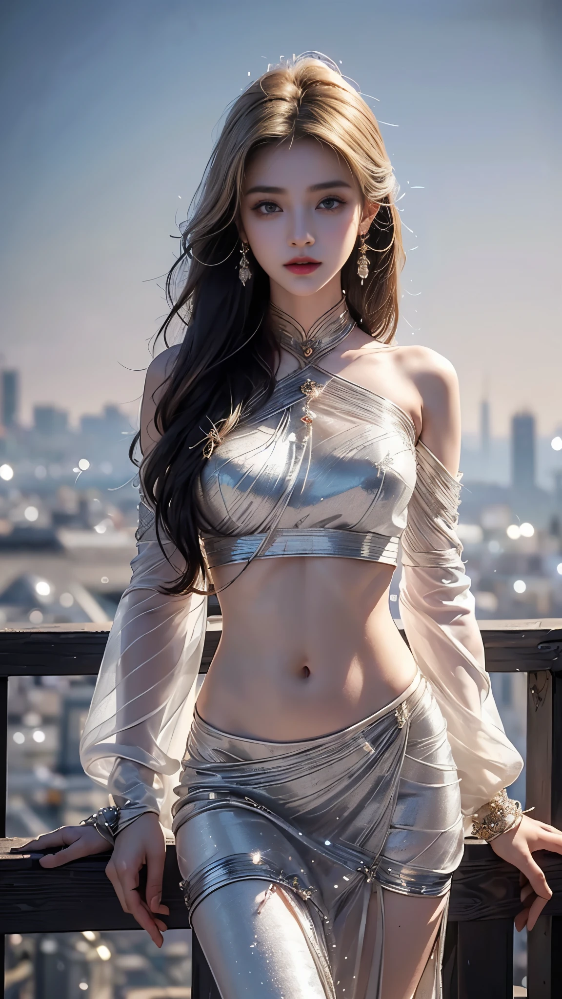 high quality, 8K Ultra HD, dungeons and dragons art, fantasy art, fantasy illustration, full body, Mystra The Mother of all Magic, elf Goddess of Magic, silver hair glowing with magic, divine, powerful magic in the background, aura of blue-white light, storm moon, lightning magic splash, magical background, casting a spell, dynamic pose, hovering, perfect ???????, approaching perfection, dynamic, highly detailed, smooth, sharp focus, art by Carne Griffiths and Wadim Kashin, trending on artstation, sharp focus, intricate details, highly detailed, by greg rutkowski, mysterious, epic, cinematic, digital art, (32k,ultra realistic:1.2), highres, ultra highres, intricate details, (masterpiece:1.4), (photorealistic:1.4), (high detailed skin:1.1),(dslr, high quality:1.1), ultra detailed, extremely detailed,  style-swirlmagic, in the style of nicola samori