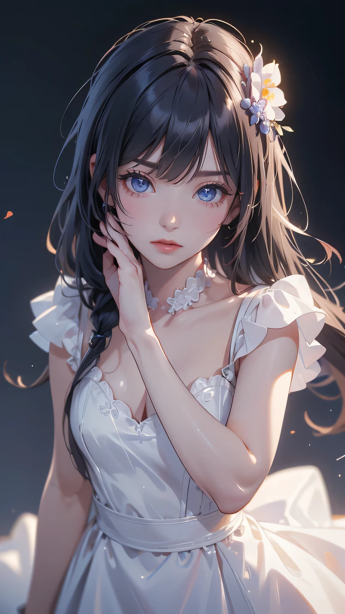 (random fashion),(random cute pose),(random hairstyle),(Thin type),(Small breasts),(Highest image quality, (8K), Ultra-realistic, Best Quality, High quality, High Definition, high quality texture, high detailing, Beautiful detailed, fine detailed, extremely details CG, Detailed texture, realistic representation of face, masterpiece, presence)