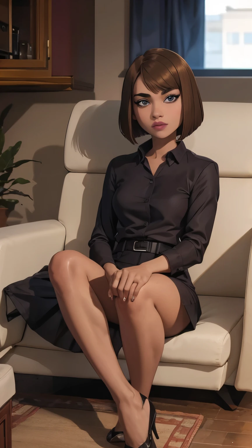 There was a woman sitting at the table