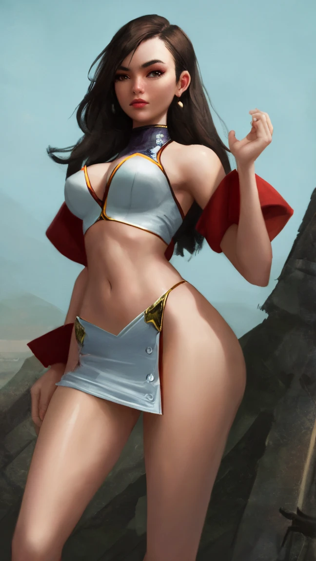 1girl, solo, masterpiece, high res, highly detailed, wide hips, thigh highs,
