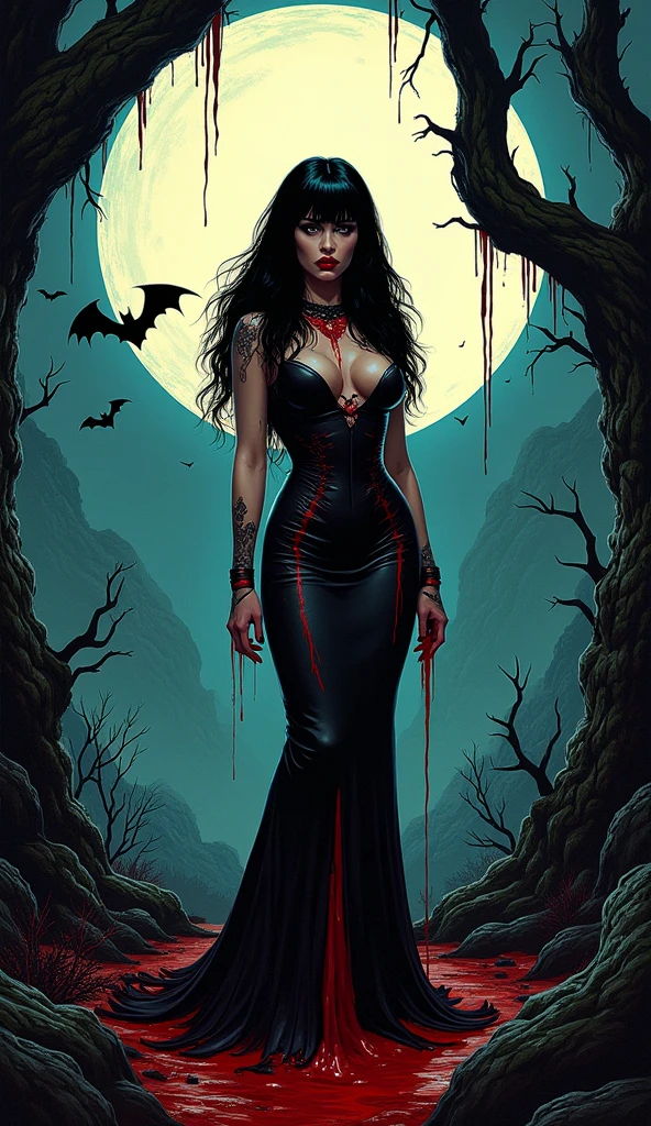 Gothic, Portrait, (((photorealistic portrait))), (((hyperrealistic portrait))). Beautiful (sexy young woman), long dark hair, (beautiful face), (((correct anatomy, correct body proportions))), correct hands, correct hands, correct hands, ((beautiful hands)), ((smooth fingers)) holds (skull vessel)), (dressed) in black (((erotic lace dress))), against the backdrop of an old abandoned castle, (fire, smoke), late evening, dark, dramatic sky, light from fire., 8k uhd, dslr, soft light, quality, film grain, Fujifilm XT3