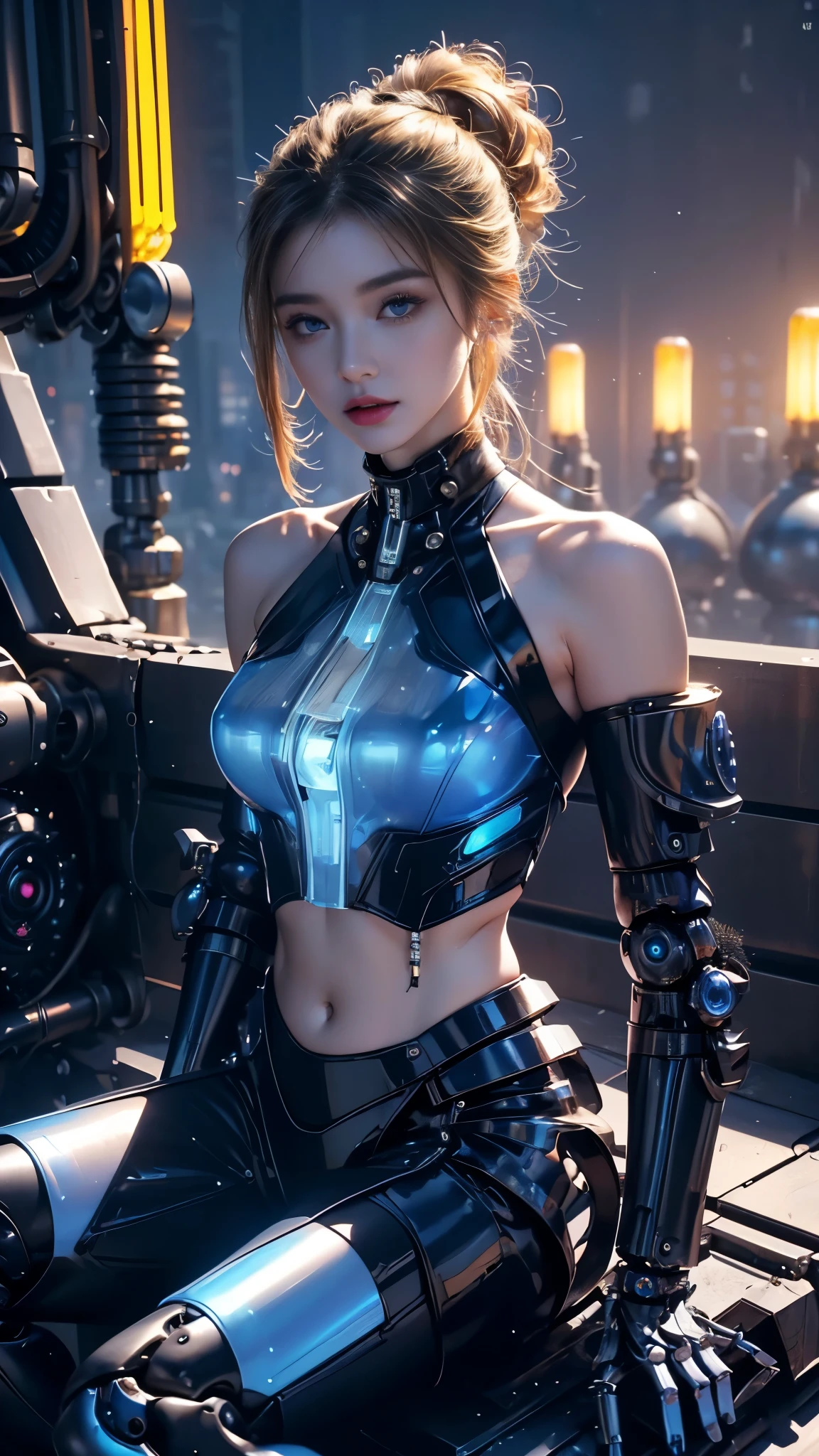 ((((Different angles of view:1.2))))、(((Mr.々A pose:1.2)))、((barcode))、(((Different actions:1.5)))、(smile)、Mature Woman、masterpiece,highest quality,Very detailed,(((Big Breasts)))、((Art Movement:1.2))、bite、(Abdominal muscles)、((Shiny Black Hair))、((((Trendy hairstyles)))), ((Near future)),((sf)),Machinery Parts、((white, Ultra-tight plug suit with detailed decoration))、(((Shingard、Elbow Guard、Knee guard、Chest Guard、Shoulder guard、protector)))、Very beautiful woman、headset、(((Glowing Electronic Suit)))、Slender women、((cyber punk))、(((Digital Metaverse)))、((Dark virtual space))、((Neon color))、(Lots of monitors)、((Fluorescent lights in a server room))、((Lots of electronics))、(((Connect with code)))、(Detailed face)、Realistic Skin、((Delicate photo)),(少女のmasterpiece、Photo Details:1.25), (highest quality:1.6), (超A high resolution:1.5), (Realistic:1.75), 8K resolution, Canon EOS R5, 50mm, Absurd, Very detailed,Cinema Lighting,Browsing Caution:0.8、((Powered Suit))