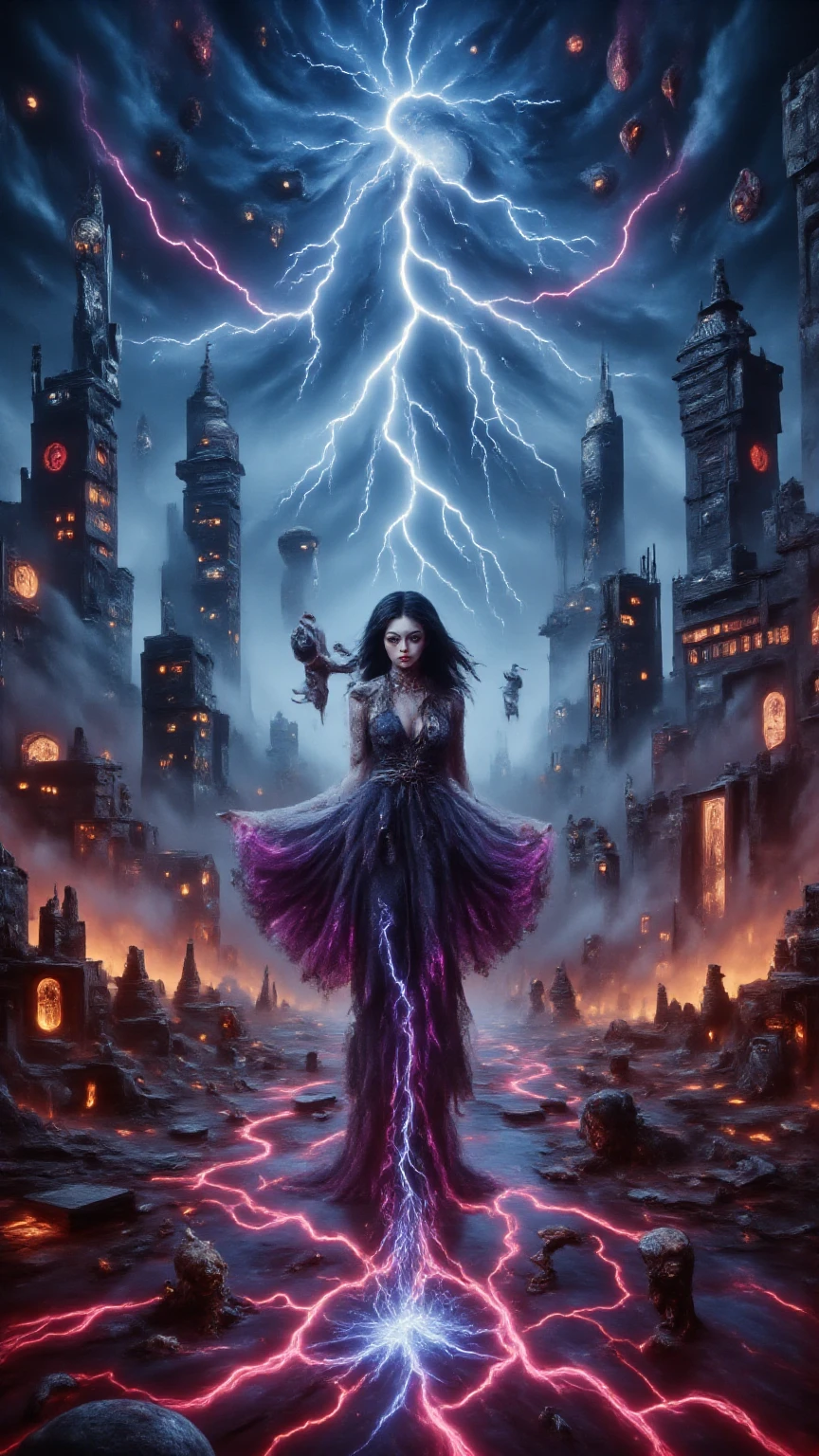 best quality, masterpiece, realistic, photorealistic, 1girl, solo, alienscape, otherscape, city street, noon, neon theme, glowing, starry sky <lora:Alienscape:1.0> detailed background, night, light, rain
BREAK
outdoors, twilight, raytracing <lora:add_detail:1>