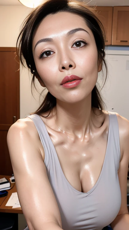 1 Chinese mature Naked bride, bridal veil, wedding, fancy hair, (topless:1.4), bright sunlight, outside, large , whole body, red lipstick, eyeshadow, eyeliner, smile, laughing, excited, glee, large , big eyes, bedroom, wet skin, water on skin, sweaty, blowjob, deepthroat, pov, creampie, kneeling, cum, ((masterpiece, best quality))