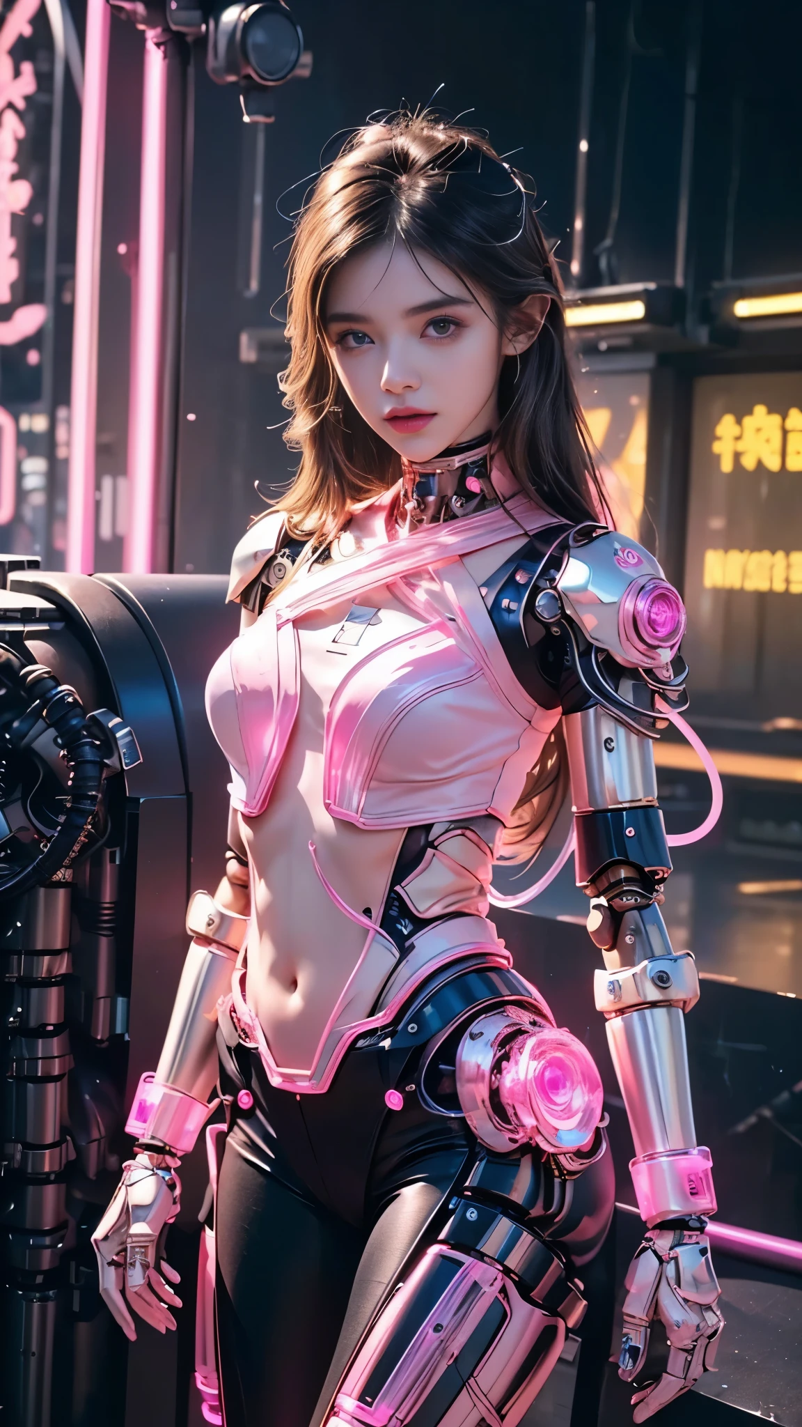 (Wearing Kamen Rider Ark), Very cute and baby-like face, Power puff girl, Naked, Angry pose, Angry face, (((BROWN HAIR MALAY GIRL))), masutepiece, High quality, UHD 45K, Realistic face, Realistic skin feeling , A Japanese Lady, , , Very cute and baby-like face, (((SMALL BREASTS))), (((VISIBLE CLEAVAGE))), (MATRIX WORLD), ((look In front at the camera and SADNESS)), with Kamen Rider fashion, ((PINK BLACK MECHA SUIT)), captured in ultra high resolution with photorealistic and beautiful lighting. (((CUTE GIRL))), ((RED LIPS)), ((NUDE)), ((CHUBBY)), ((MECHANICAL ROBOT GIRL)). Malay girl wearing pink black Mechanical costume girl in the middle of the toll road