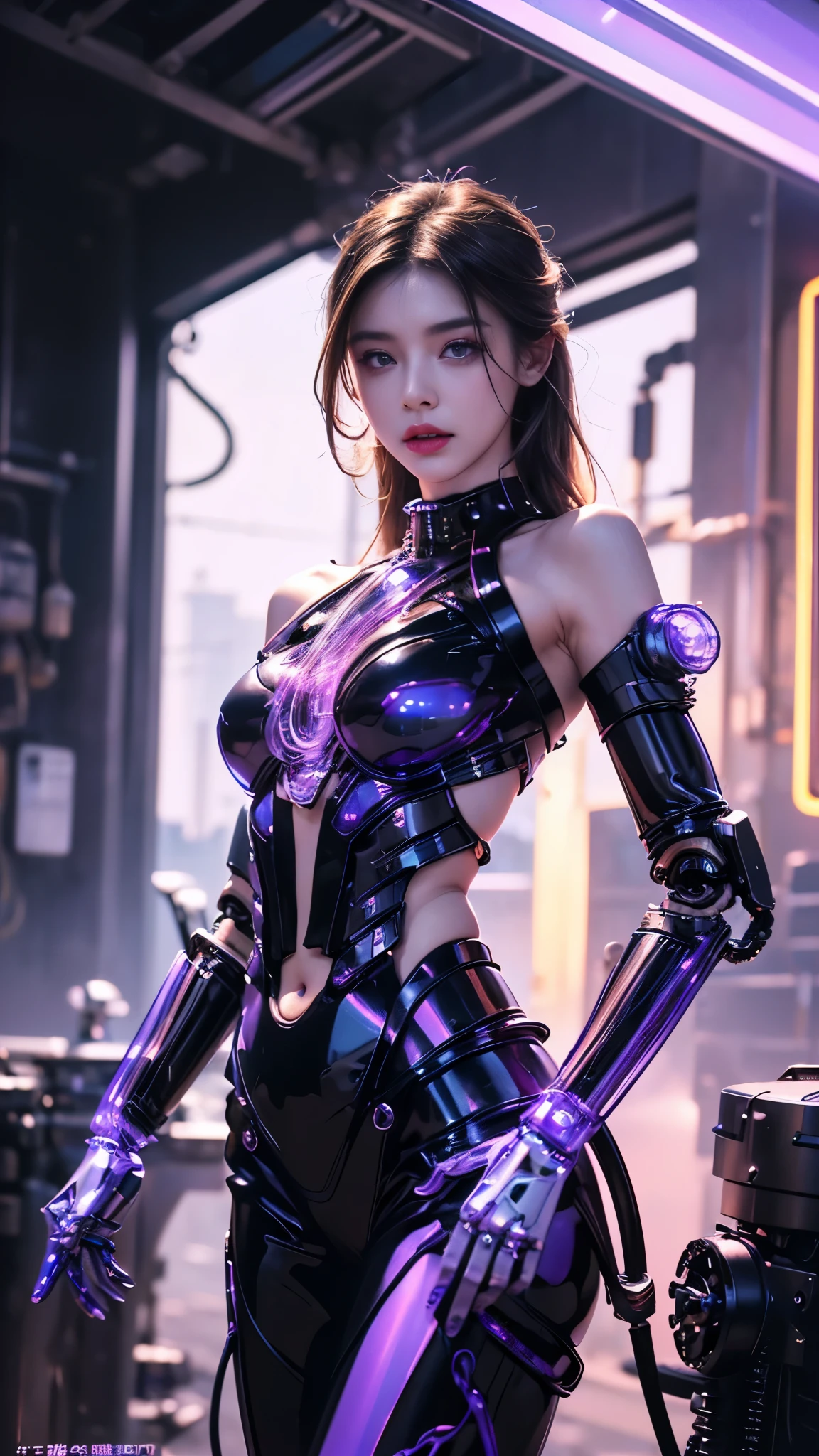 (Real engine:1.4,Ultra-high resolution,La Highest quality:1.4, Realistic:1.4, Skin Texture:1.4, masterpiece:1.8,masterpiece, Highest quality), One Girl, Ives Girl, Mecha, Beautiful lighting, (Neon Light: 1.2), (evening: 1.5), "masterpiece, Highest quality, 1 Girl, Full body portrait, Sensual pose, ojos greenes, Multicolored Hair+payment:1.3+Rosado:1.3+green:1.3, Sculpted legs and seductive curves, ,Medium milk beautiful milk, Beautiful Face, lots of water droplets, cloud, evening, Open Floor Plan, watercolor, Neon Light:1.2, evening:1.5, Mecha, Beautiful lighting, Bright Neon Light: 1.2, An unforgettable and mysterious night: 1.5",,Beautiful and slender hands、(Big eyes、Well-formed face)smile