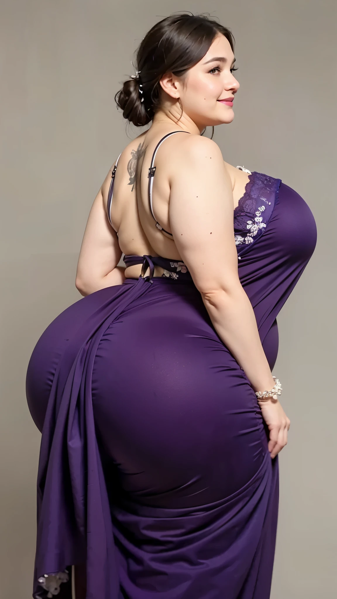 full body dress (blue long dress, highly detailed and realistic dress, realistic nature, curvaceous and  body) [exquisite brushwork, stunning colors, soft lighting, serene atmosphere], ,(big booty)  Plus size bbw big ,, (wide booty)insanely inflated hips,Thick body ,fat body , curve shap body, widest hips , thick hips ,widest breast,  thick breast