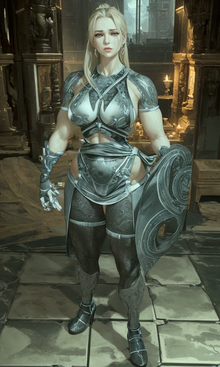 masterpiece、最high quality、high quality、High definition、high qualityテクスチャ、high qualityシャドウ、(photorealistic stick:1.2)、(sharp focus)、1girl、(A female warrior wearing ice armor)、(Fighting with a sword)、(intricate detailakeup、PureErosFace_V1:0.5)、(Beautiful and detailed face、Even, beautiful and delicate eyes、nervous look、 perfect facial proportions、Very detailed skin、detailed skin、Bewitching、sexy、eros、beautiful face、detailed face、perfect proportions、big breasts、thin waist、navel、gap between crotches、thighs、Perfect ratio of four fingers and thumb、cameltoe、((Elevation 3000ｍSnow mountain、吹snow、Wind、snow、sleet、吹snow,))、