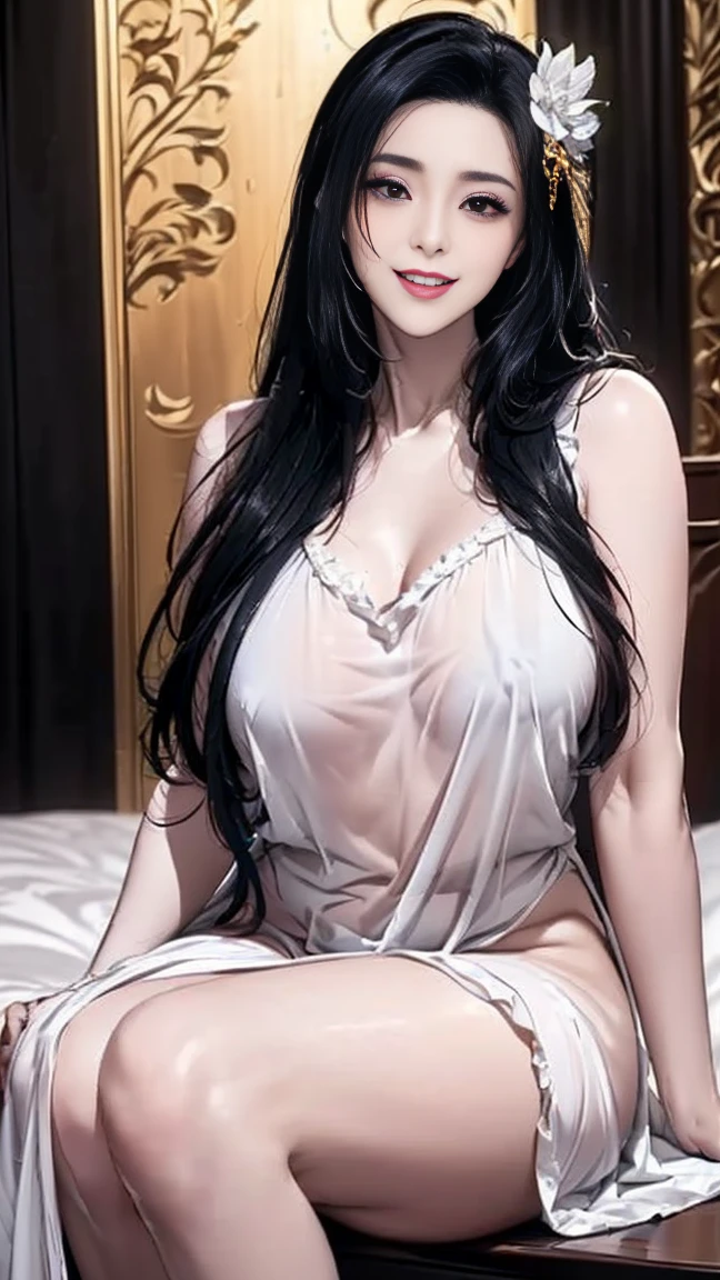 Hot sexy beautiful milf mom sleeping on bed,mature body, detailed lips rings ,voilet hair hair,voilet eyes,white sun glasses on head, detailed , big hoops earrings , alluring face, smiling, necklace , red lipstick , pointy aroused nipple , lingerie , garter belt,silver bracelet,single hair braided ,oily body,mature breasts