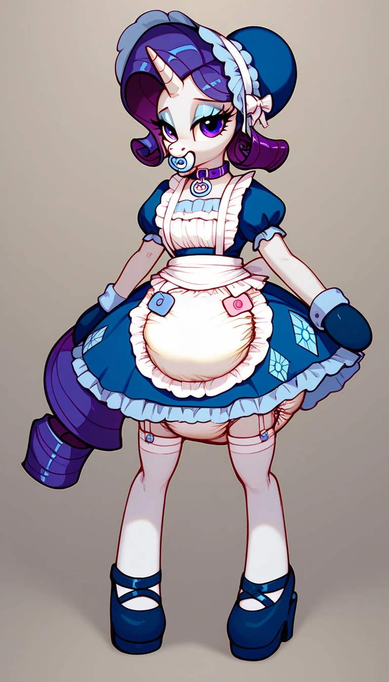 score_9, score_8_up, 1girl, solo,looking at viewer, twin drills, blue hair, pink latex bodysuit, forehead, white harness, waist apron,thighhighs, frills,bowtie, lifted by self,  crotch zipper, <lora:Sal-000027:0.9>
