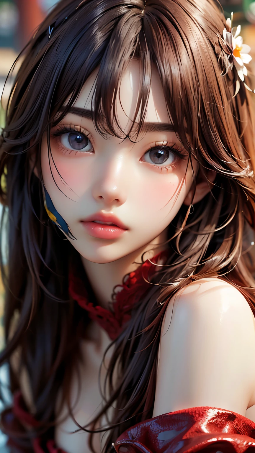 (( software: 1.4)), (( detailed face, Professional Photography )), (( software, (Extraordinary Realm :1.4), 1 girl)), Ultra high resolution, ( realistic: 1.4), RAW photos , best quality , (Photo realistic Stick), concentrated, Soft light, ((************)), (( Japanese )), (( (Young Face))), (surface), ( depth of field ), Masterpiece, ( realistic), woman, bangs, (( 1 girl))、Knee-high shot、Meaty thighs、Red Mini Dress 、Rubber material、 White Over Knee High Stockings、 、artistic portrait