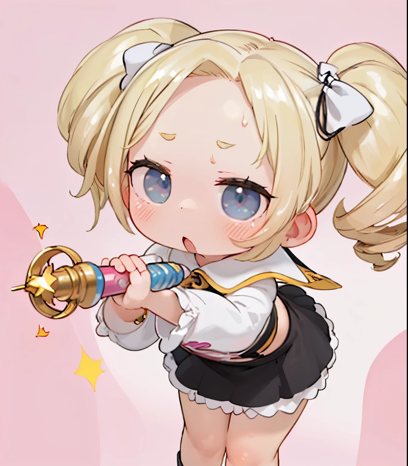 Anime girl with a sword and a star in her hand - SeaArt AI