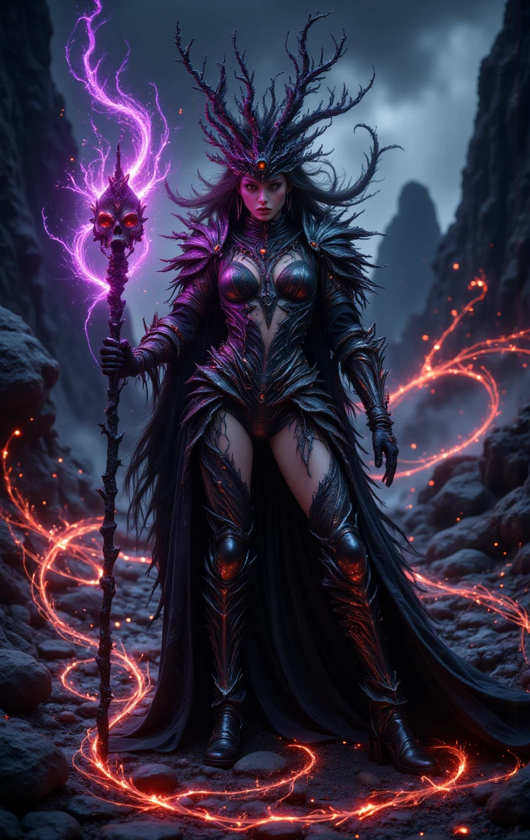 best quality, masterpiece, ultra high res, (photo realistic:1.4), surrealism, dream-like, V0id Energy, Burning violet eyes, a fantasy creature, Shadow dancer, shadow magic, darkness control, stealth, shadow step, umbral spells, hidden blade,