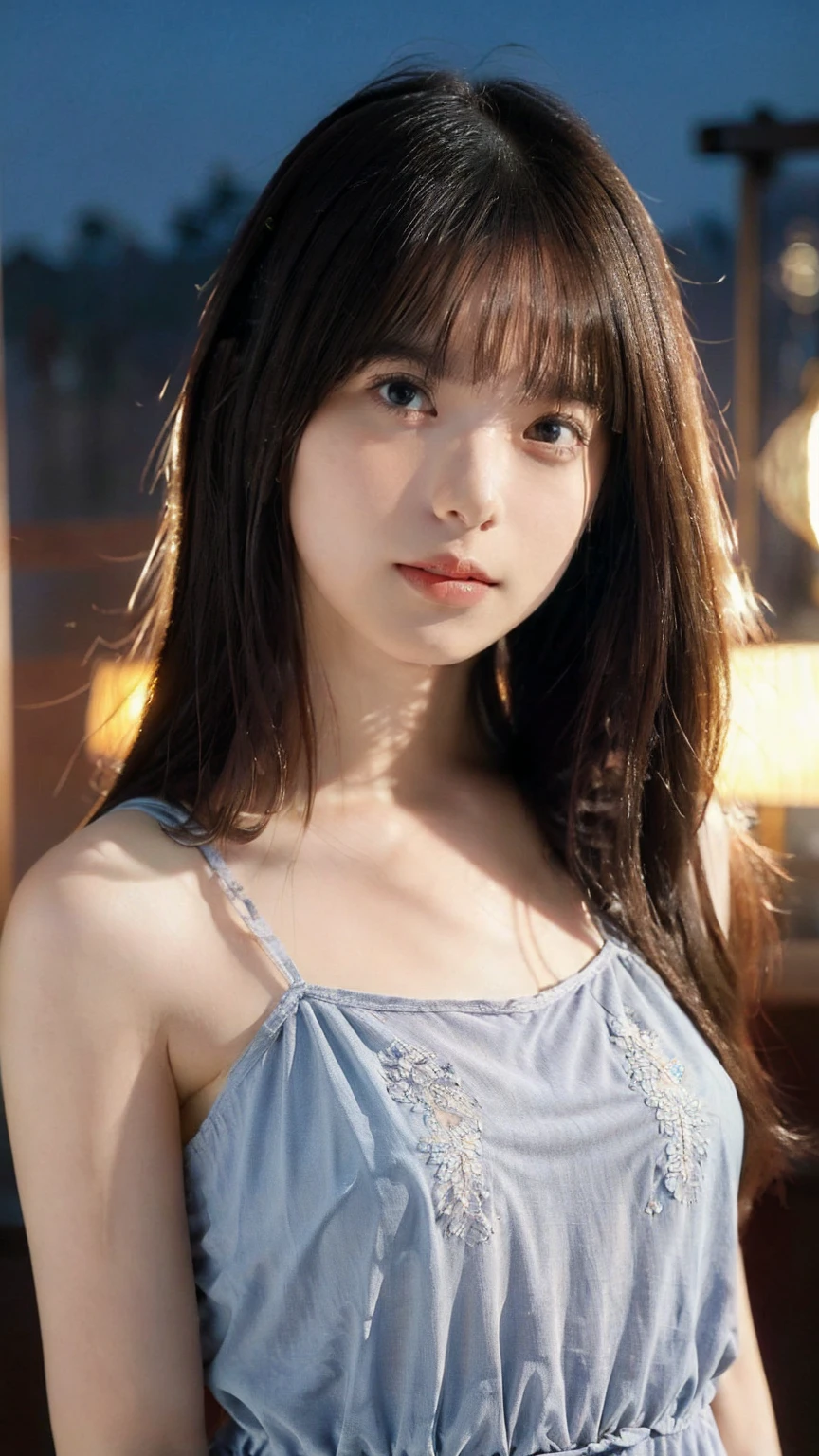 NFSW、masutepiece、masterpiece、1 girl in、(close up of face、cowboy shot)、Straight front view、japanes、very young cute woman、(The cutest girl in the world)、 student、Smaller face、large full breasts、Autumn knit jacket、Sheer inner、Chiffon skirt、Ultra-detailed costumes、Smiling in a café、Scrunchie、Thin necklace、Glamorous figure、hyper cute face、shiny lip、Double eyelids in both eyes、 natural make up、long eyeslashes、shiny smooth light brown hair、bangss、Short twin tail hair、asymmetrical bangs、image in center、8K分辨率、high détails、Detailed hairstyles、A detailed face、spectacular movie lighting、octane renderings、with a vibrant、Ultra-realistic、Perfect limbs、perfect anatomia