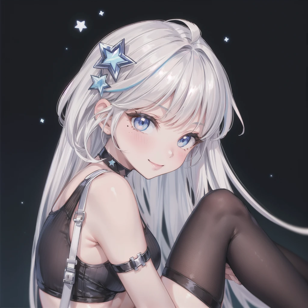 One girl, loli, long hair, underwear, legs open, panties moved to show off genitals,