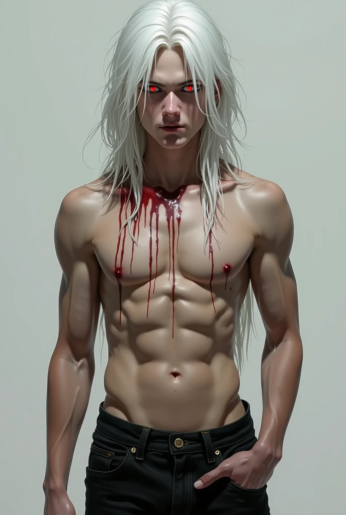 male, fallout ghoul, blonde, that isn't decaying too bad, hyper realistic, long hair