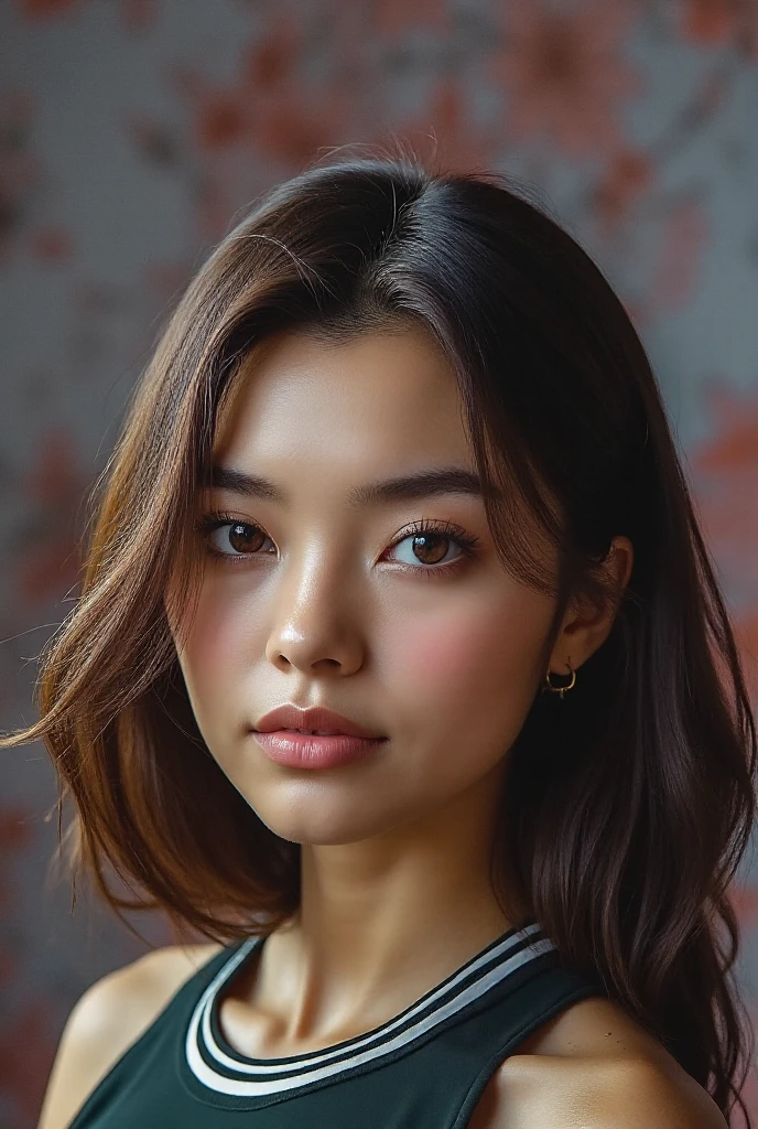 actual, Detailed, actual details, Complicated details, BREAK BREAK BREAK,, 1girl, Solitary, Eurasia, brunette color hair, Extremely beautiful,  , Detailed face, Detailed skin complexion,  beautiful eyes , Slightly open lips, Tempting,  medium length hair , , BREAK BREAK BREAK,,   simple background  ,, BREAK BREAK BREAK,, sportrait, f1.4/35 mm, opinion, depth of fields, Partial, Focus on the face,  blur backgroun, bokeh,  Sharp focus  , depth and dimensionality, Partial, the rule of thirds, BREAK BREAK BREAK,, 