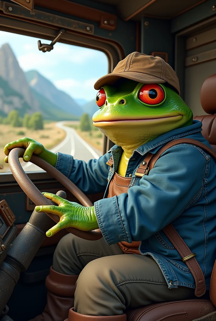 (Pepe the frog riding a motorcycle), (4k, 8k, cinematic, spotlight lighting, extreme detail, ultra quality, HD, high definition, HDR, high dynamic range, octane render, Masterpiece, best quality, colorful, 8k wallpaper, Volumetric Lighting, best shadows, crisp clear ultra definition, hyper realistic realism)