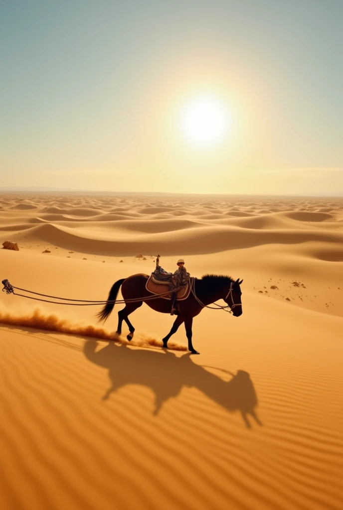 absurdres, highres, best quality, landscape, scenery, sunset, meteor, plains, desert, camel,