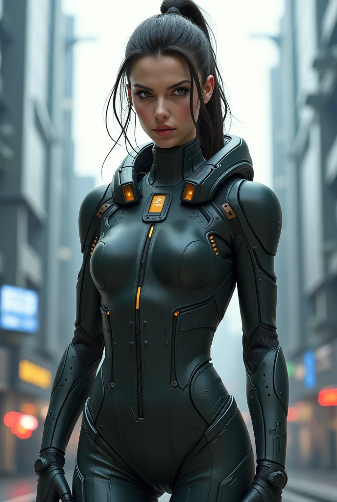 award winning portrait photo of a female rogue assassin, wearing cyberpunk intricate streetwear, (backlighting:1.3), digital painting, concept art, smooth, sharp focus, rule of thirds, dark fantasy,intricate details, medium shot, (shallow depth of field:1.1), by sandra chevrier, Style-Psycho