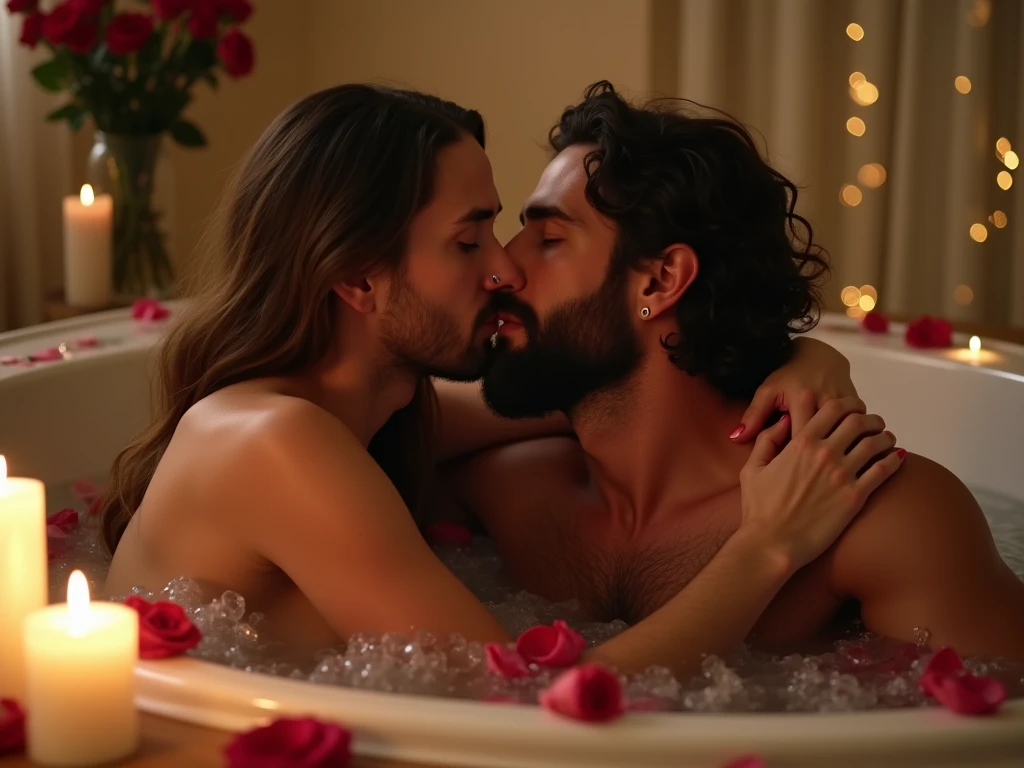 Two male boys at moroccan hammam.aged 12 years old. Smooth chubby plump curvy bobies. Long blond hair. Touching. Kissing