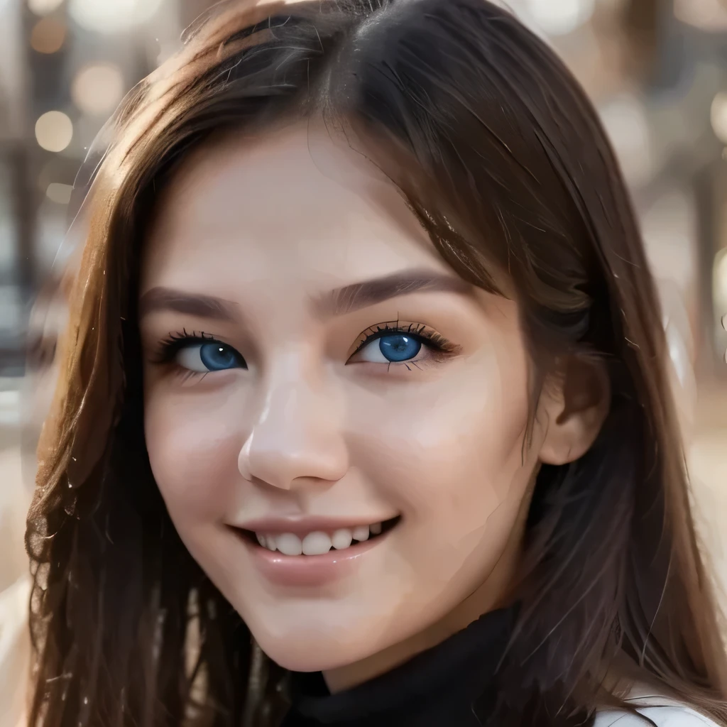 smiles, smiles, blue eyes, open your mouth slightly, simple background,