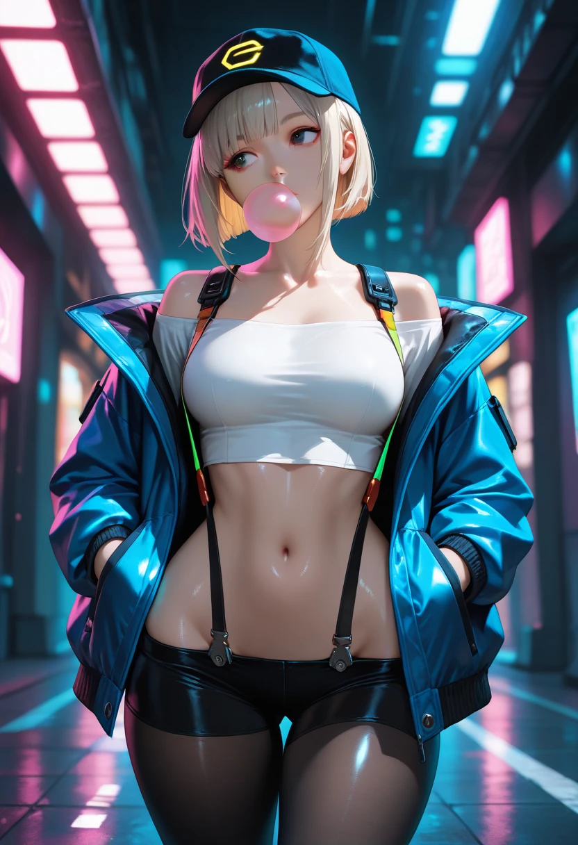 (masterpiece:1.5, Highest quality, Very detailed、 Dutch Angle、Realistic、2.5D、Realistic)(One Girl, Sports Girl)(Grey Hair:1.6,,short hair)(Sports Bra、Jacket:1.5、Shorts、肩にJacketをかける)、((medium breasts, Beautiful cleavage,underboob))(from backside),(Beautiful starry sky、Mystical Night、Particles of light float around the woman、Fantastic space、Ocean、On the boat)