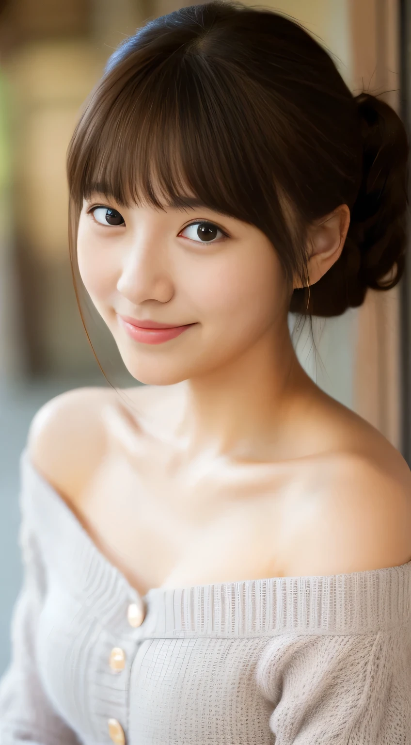 best quality, focus on the eyes, soft light, Using a reflector to brighten the face, (depth of field) ,ultra high res, (photorealistic:1.4), RAW photo, (bokeh:1.4),
1girl, japanese women, 14yo, cute, (smile shyly:1.1), dropping eyes, short hair, medium breasts, small nostrils, (looking at viewer:1.2), (full body:1.3),
