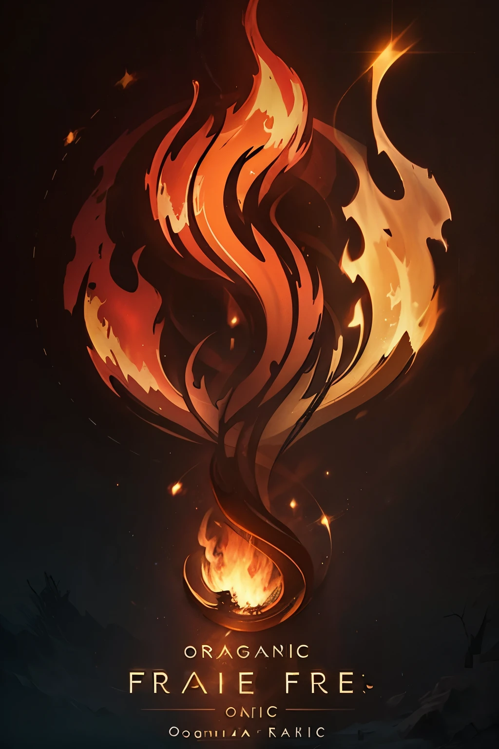 Organic fire trails logo