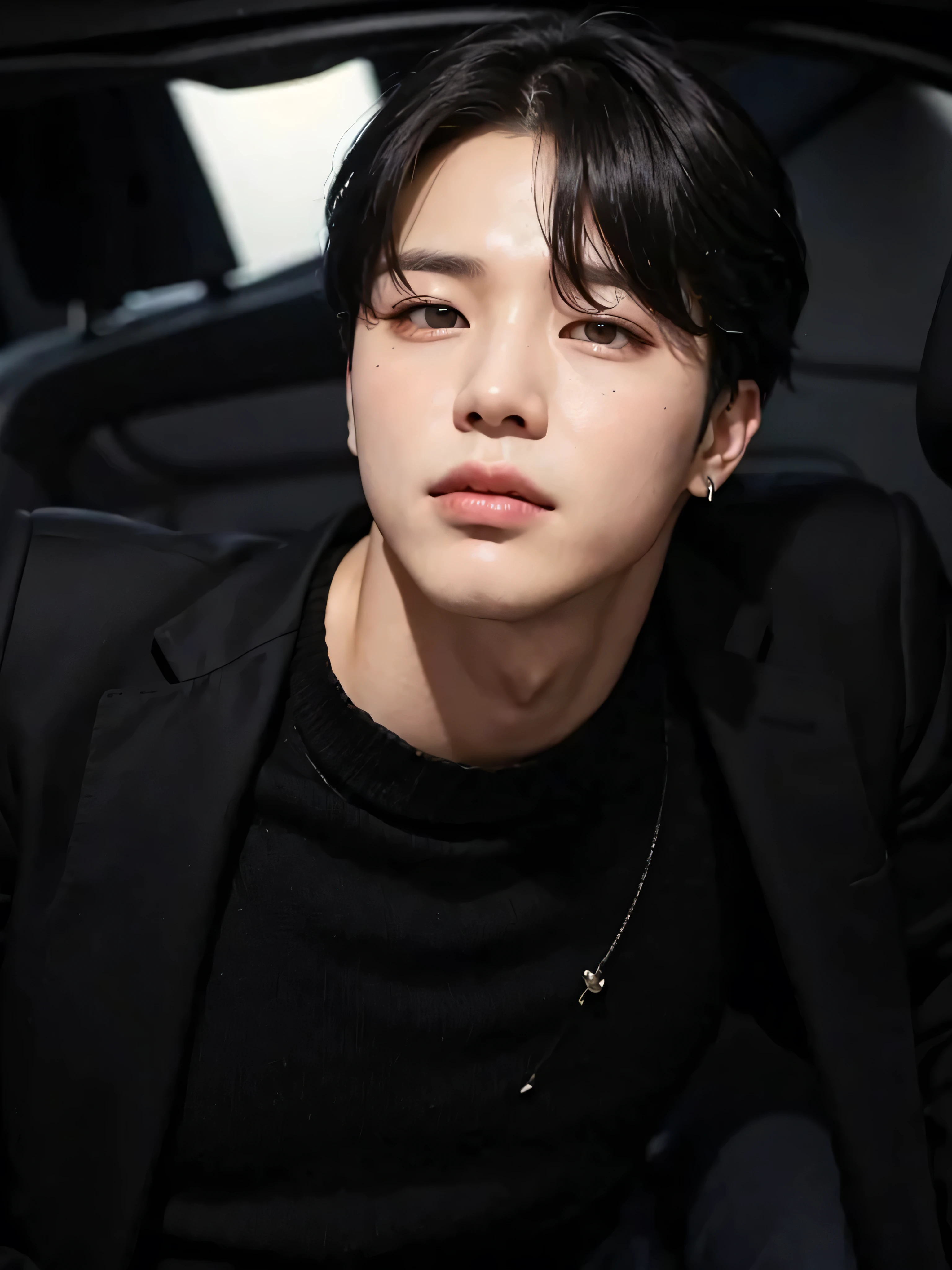 bts jimin with extremely handsome and serious face