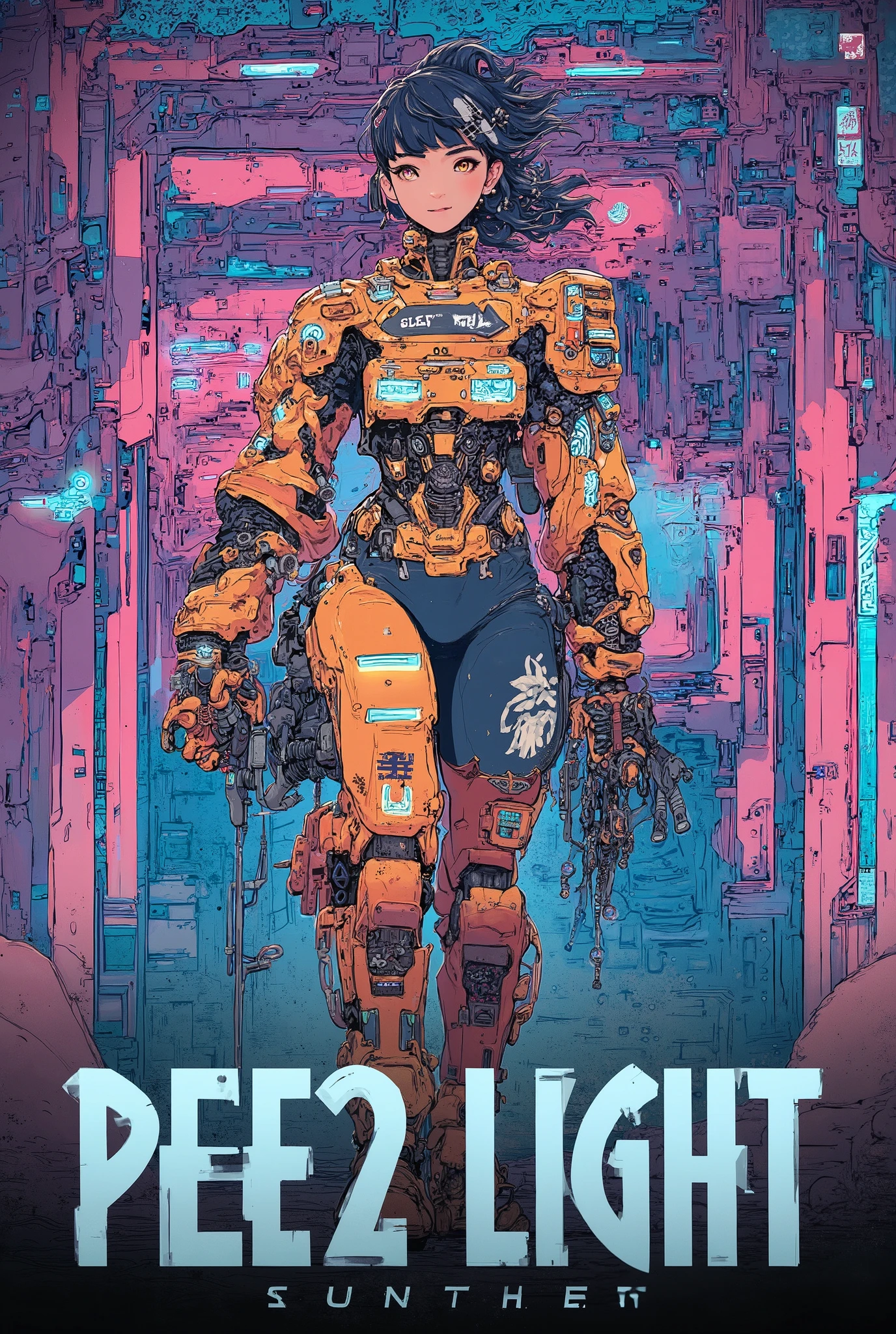 ((anime art style illustration)) of (perfect Asian cyberpunk girl))), (((wearing incredibly detailed ornate cyberpunk armour))), ((LED lights)), (((Japanese Kabuki hairstyle))), perfect features, ((((full figure) dynamic pose))), (((starship interior))), (((Syd Mead art style))), abstract beauty, near perfection, pure form, concept art, intricate detail, 8k post-production, High resolution, super Detail, art station Trends, sharp focus, studio photos, intricate detail, Very detailed.